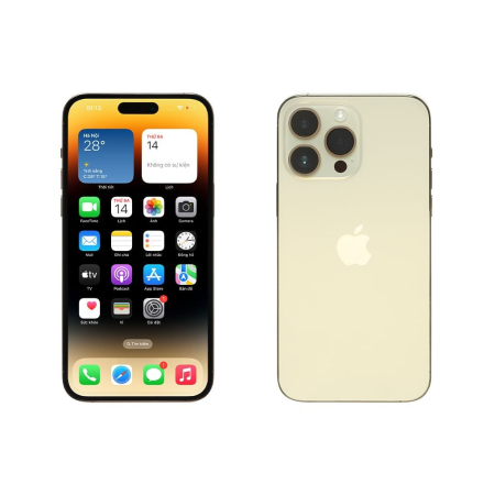 14PM 128GB GOLD MÁY 99 VN/A (1 sim vật lý, 1 esim)