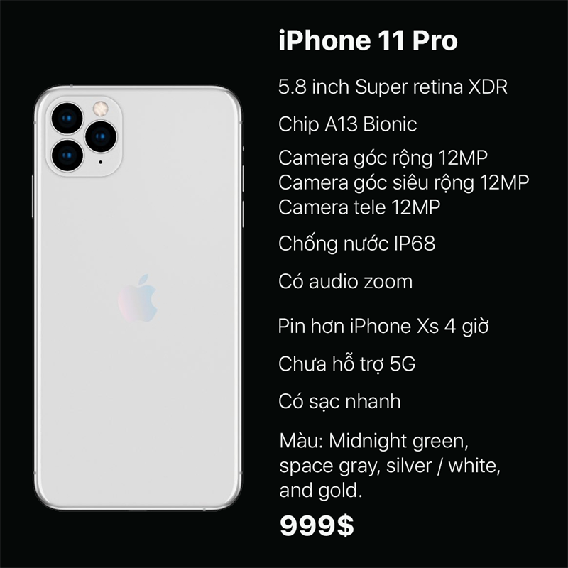 iphone 11 pro cấu hình