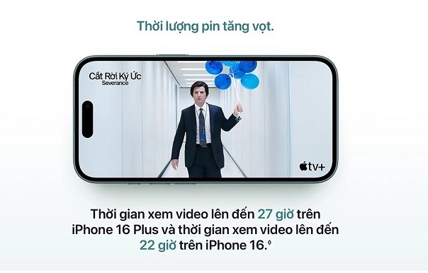 Dung lượng pin tăng hơn