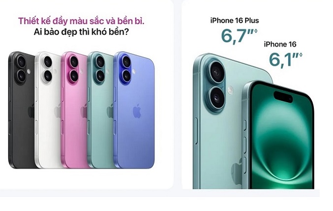 iPhone 16 màn hình thiết kế